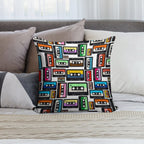 Cassette Vinyl Record Soft Durable Construction Throw Pillow