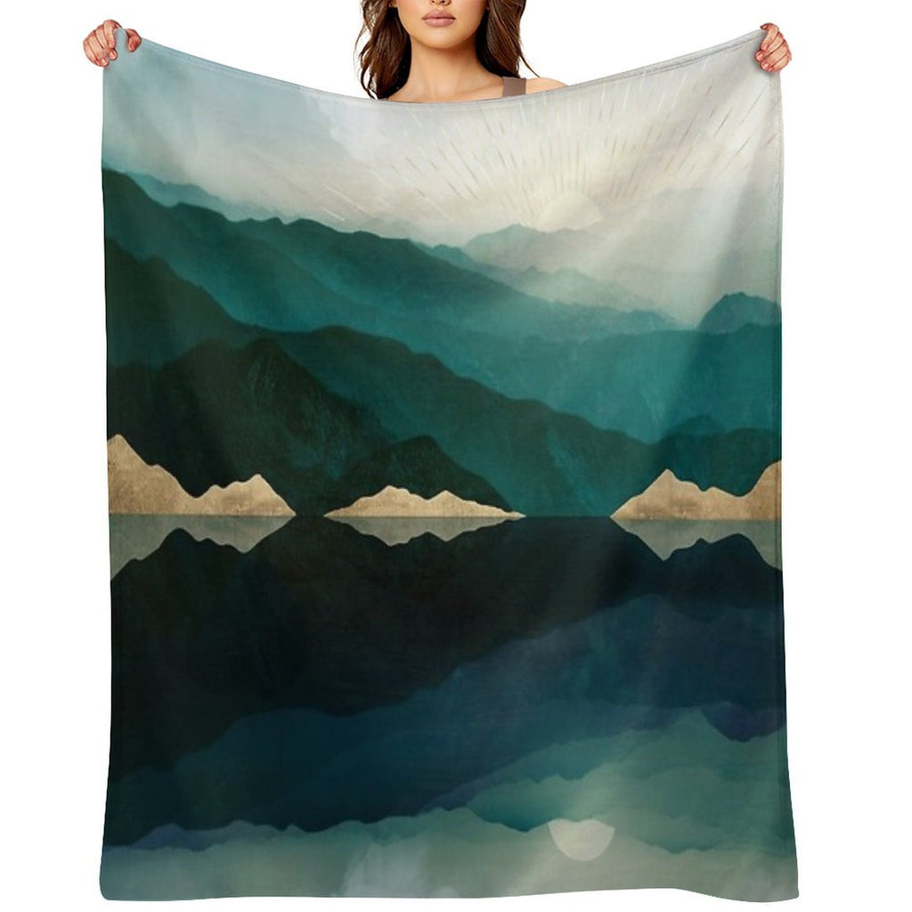 Waters Edge Reflection Quick-dry Throw Blanket