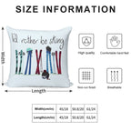 I'd Rather Be Skiing Soft Decorative Cover Throw Pillow
