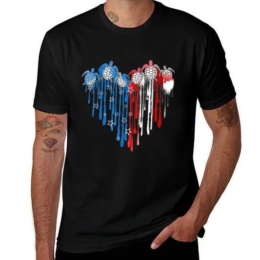 Turtles USA Stars Stripes 4th of July Independence Day  Affordable Price T-Shirt