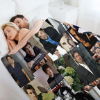 Patrick Dempsey Abstract Collage Travel-friendly Throw Blanket