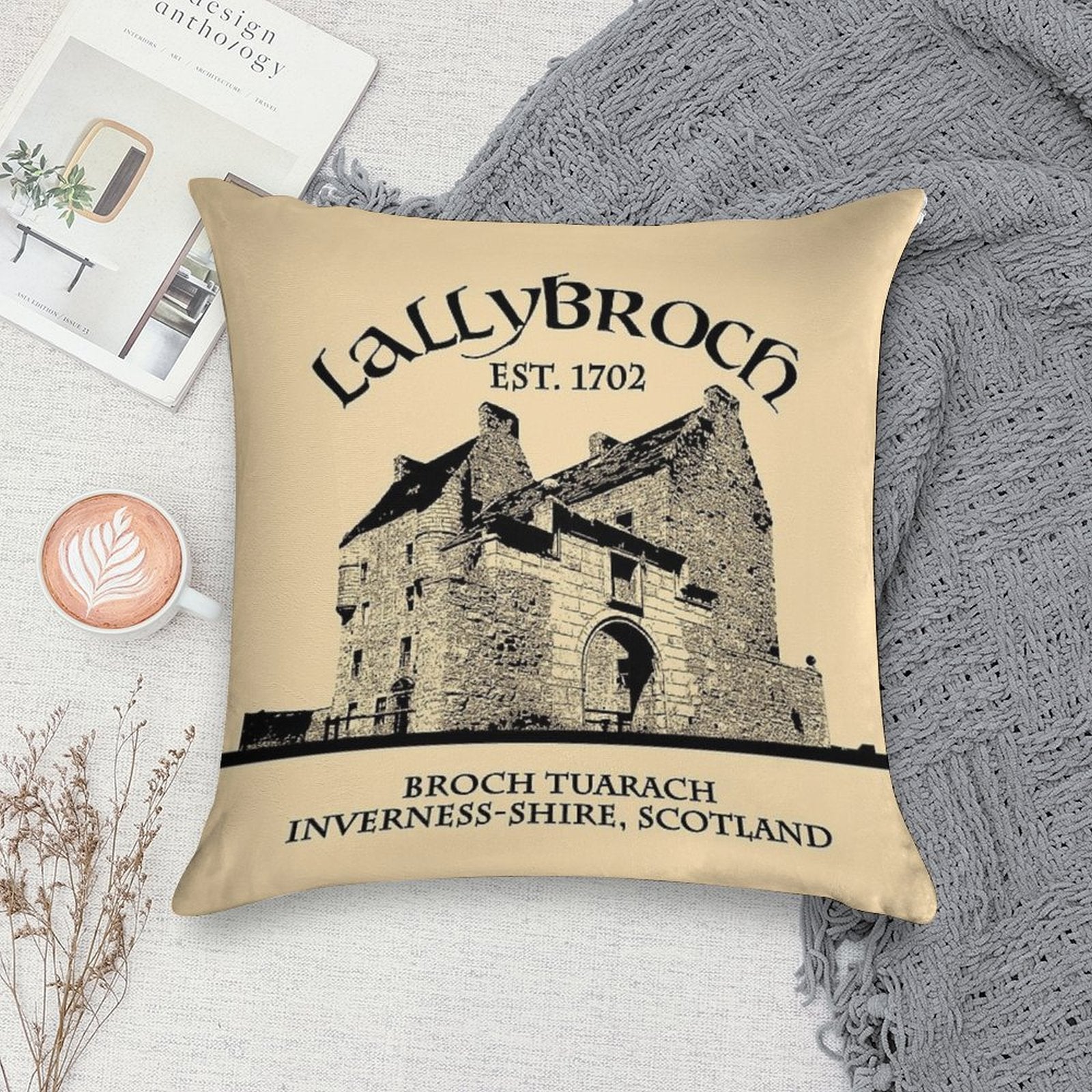 Lallybroch Outlander Soft Easy Maintenance Throw Pillow