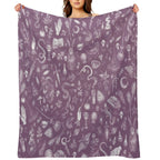 Purple Salem Witch Easy Care Throw Blanket