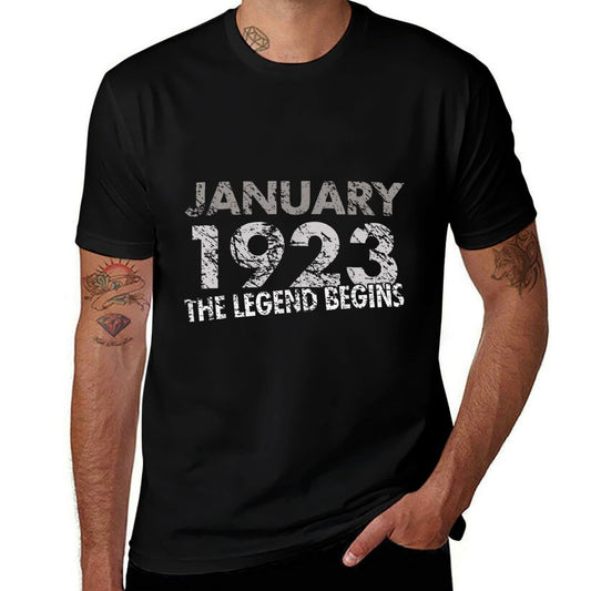 100th Birthday - January 1923 - The Legend Begins  Cotton T-Shirt