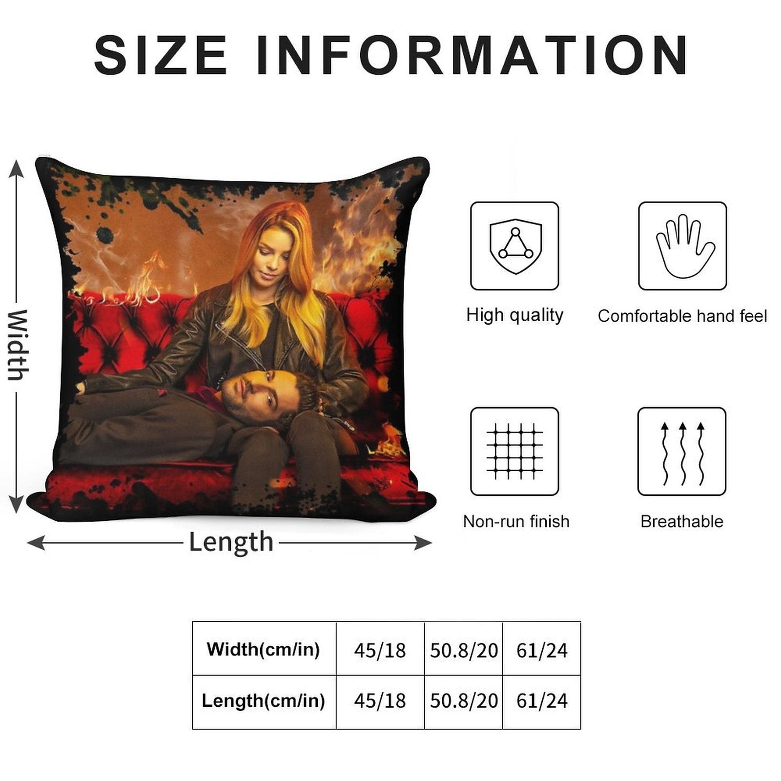 LUCIFER Soft Luxury Feel Throw Pillow