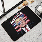 Donald Trump Won Elections 2024 'Merica USA Flag Sunglass Durable Bath Mat