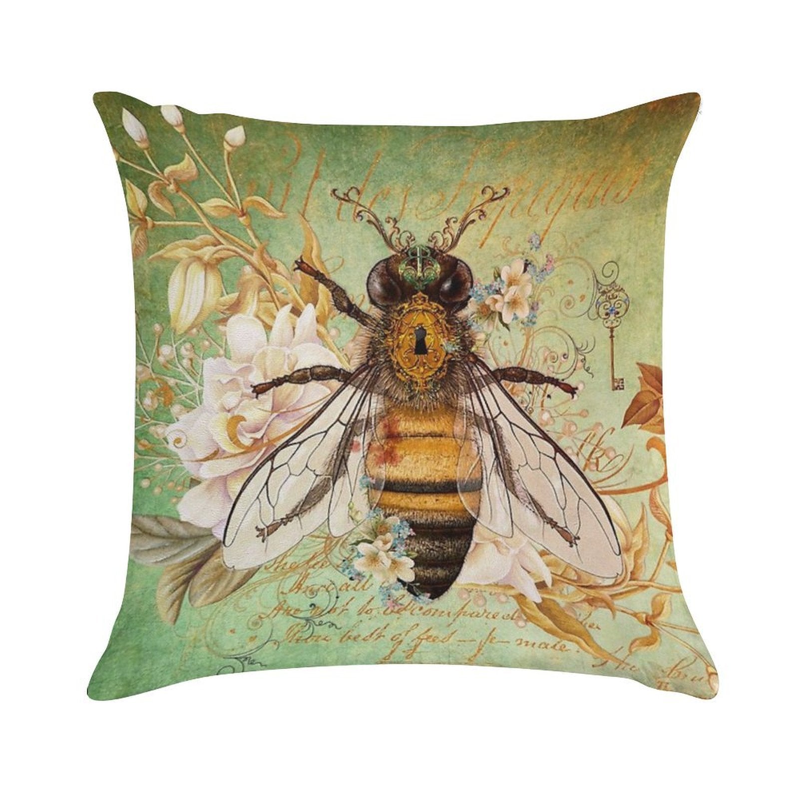 Honey Bee True Soft Hidden Zipper Throw Pillow