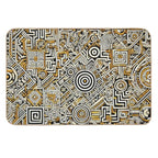 Labyrinth of Shipibo Cosmos  Easy Maintenance Bath Mat