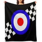 Mod Or Ska Two Tone Checks And Target Premium Throw Blanket