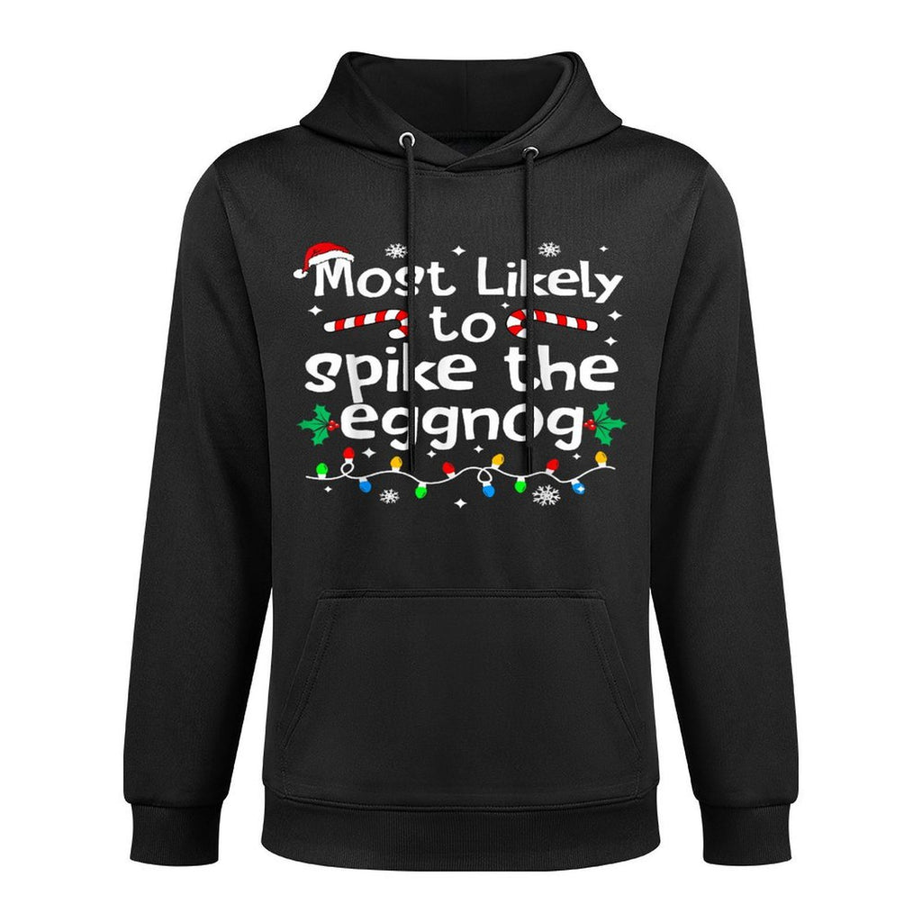 Most Likely to Spike The Eggnog Christmas Matching Family Customizable Surface Hoodie