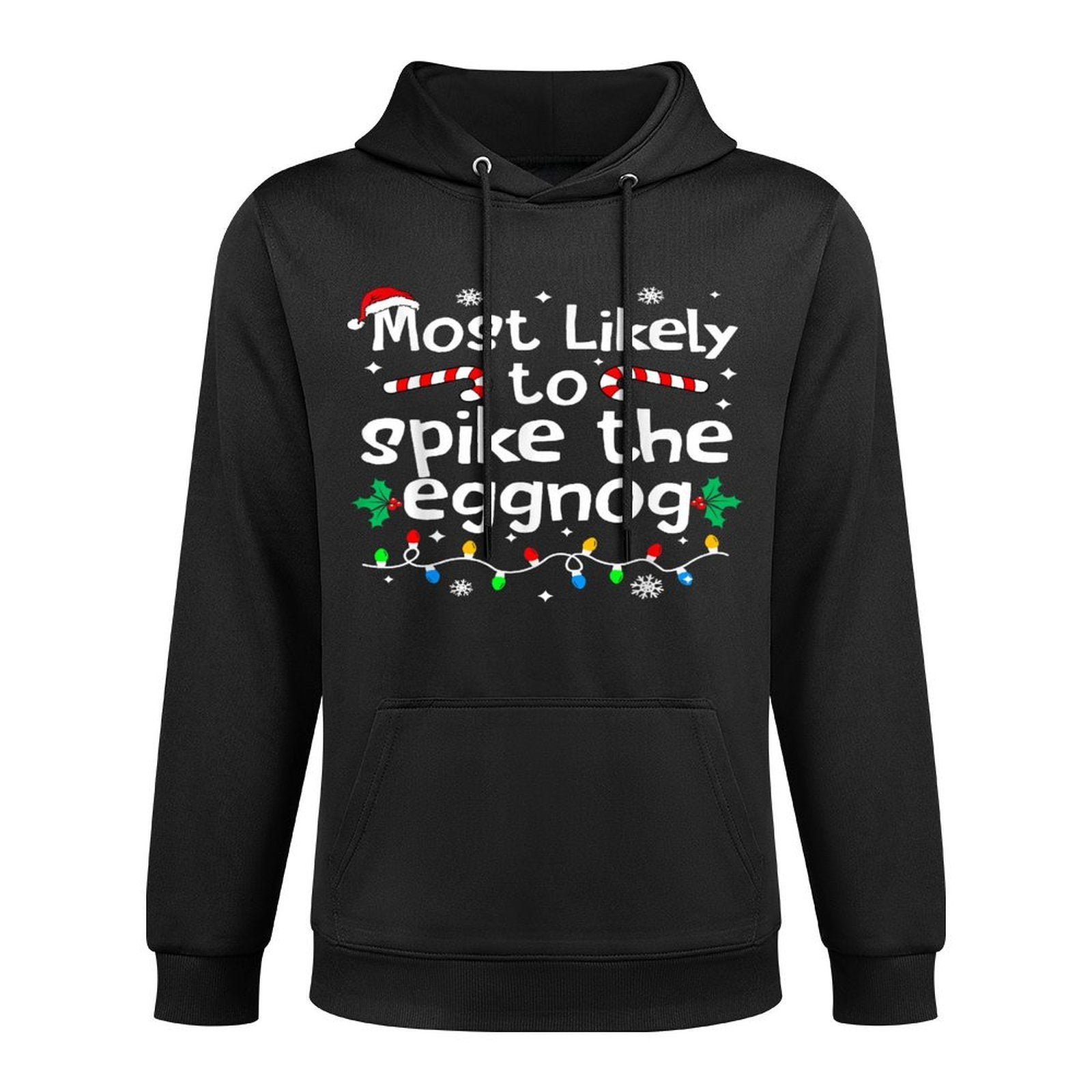 Most Likely to Spike The Eggnog Christmas Matching Family Customizable Surface Hoodie