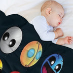 Geometry Dash Difficulty Demon Faces Lightweight Throw Blanket