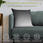 SHADES OF GREY - Minimalist Black to White Gradient Ombre Soft Skin-Friendly Throw Pillow