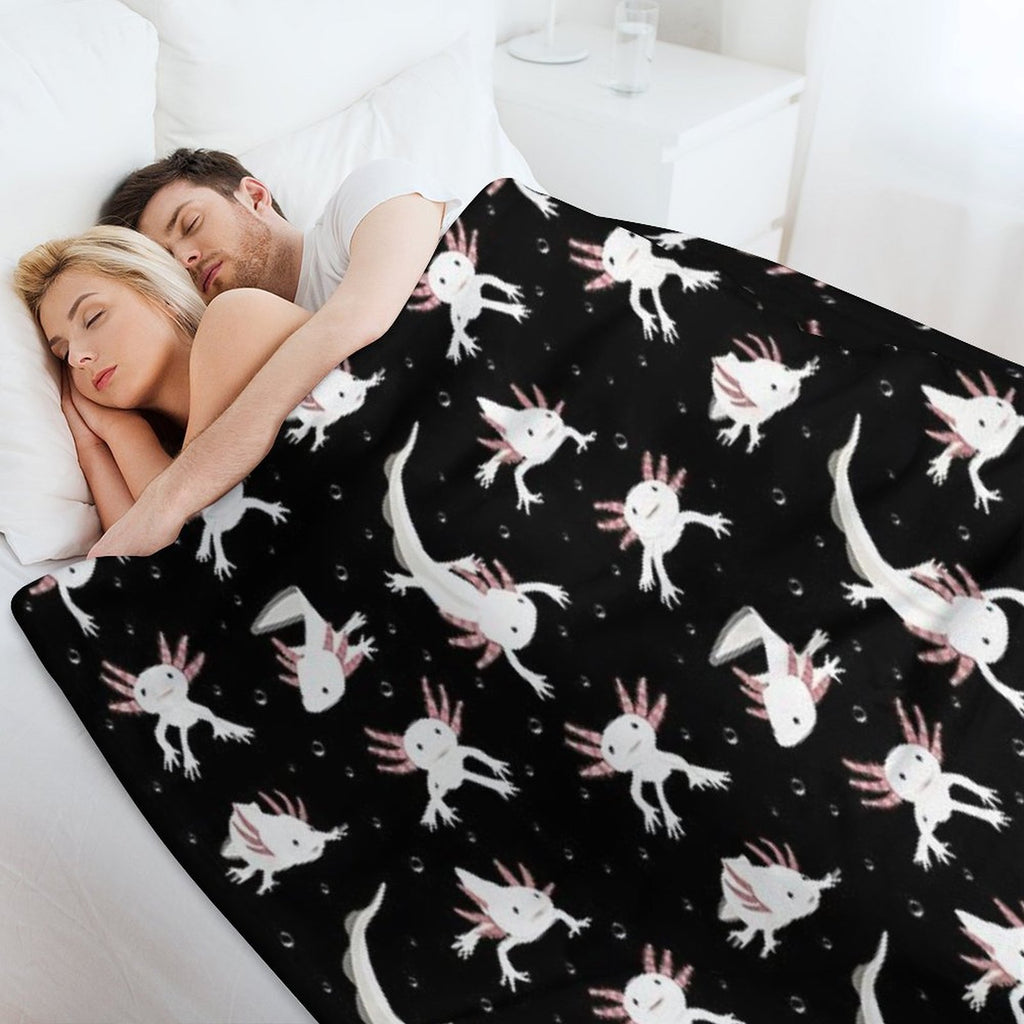 Axolotls Easy Care Throw Blanket