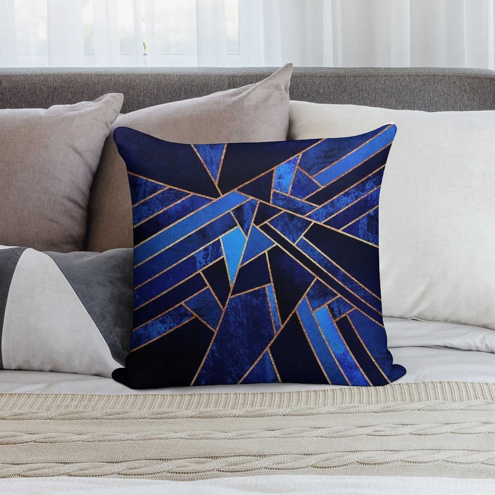 Blue Night Soft Gift Ready Throw Pillow