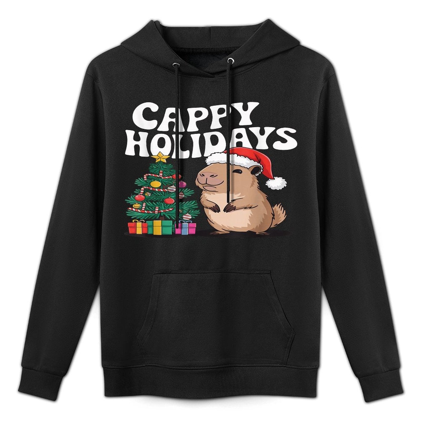 Cappy Holidays Capybara Christmas Casual Wear Hoodie