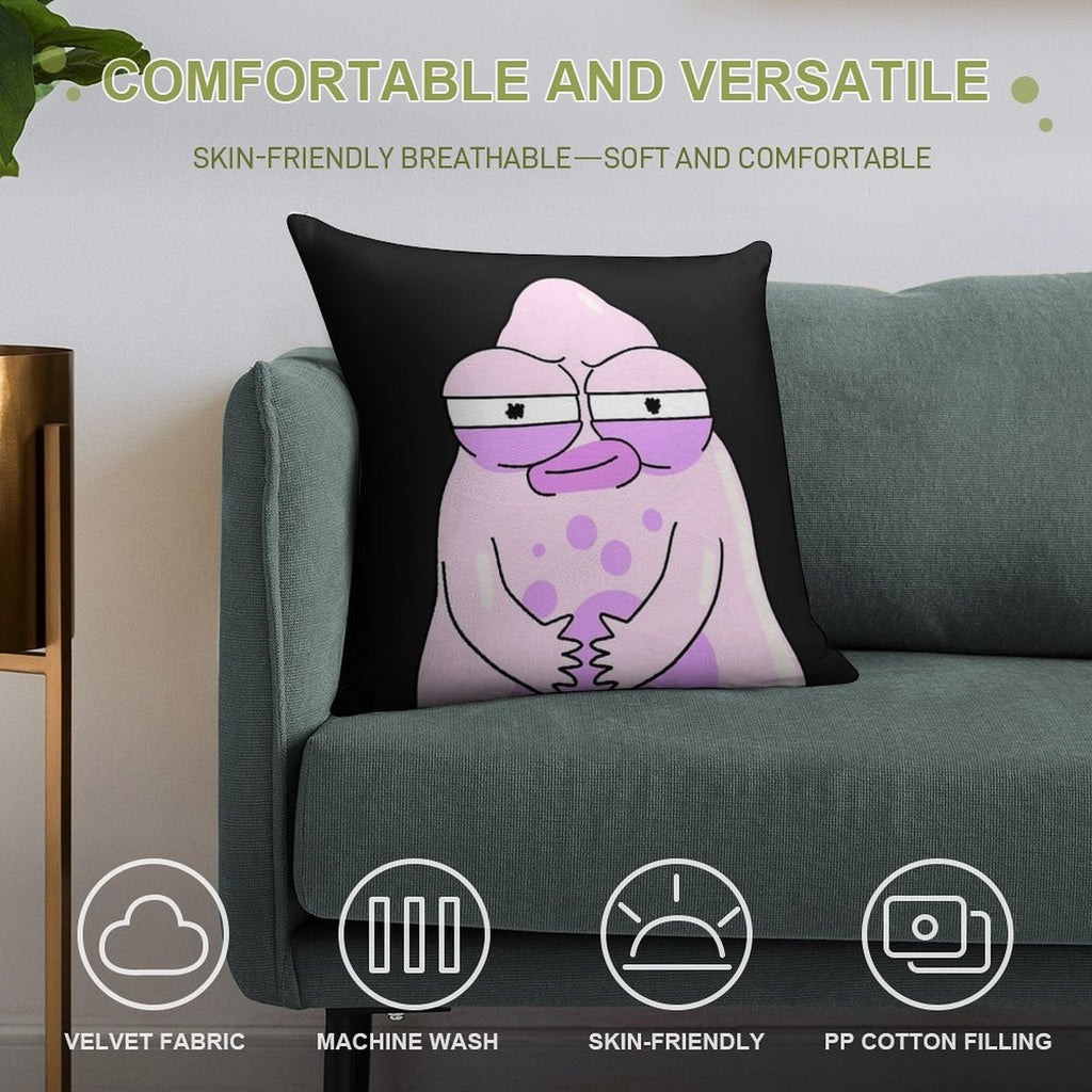 The Pupa Soft Hidden Zipper Throw Pillow