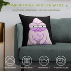 The Pupa Soft Hidden Zipper Throw Pillow