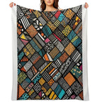Afro Pattern Compact Throw Blanket