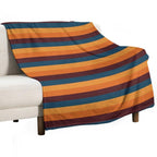 Walnut, Aegean Blue, Honey, Persimmon Orange Exotic Colour Patterns Lightweight Throw Blanket