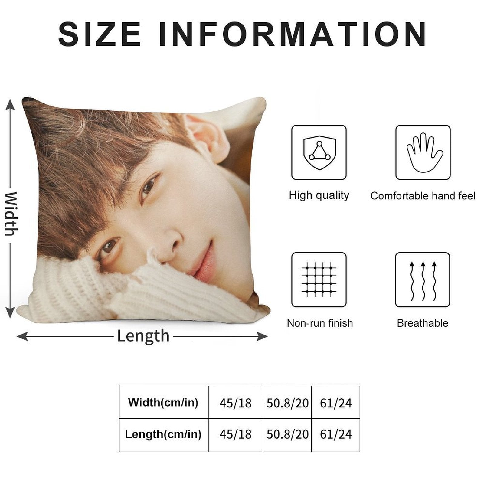 Cha Eunwoo Soft Durable Construction Throw Pillow