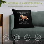 Shetland Pony Horse And Wine Funny Horse Soft Short Plush Fabric Throw Pillow