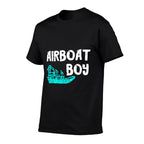 Airboat Boy Swamp Hydroplane Fanboat Propeller Airboating  Quick-drying T-Shirt