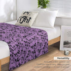 Purple Skulls Multi-functional Throw Blanket
