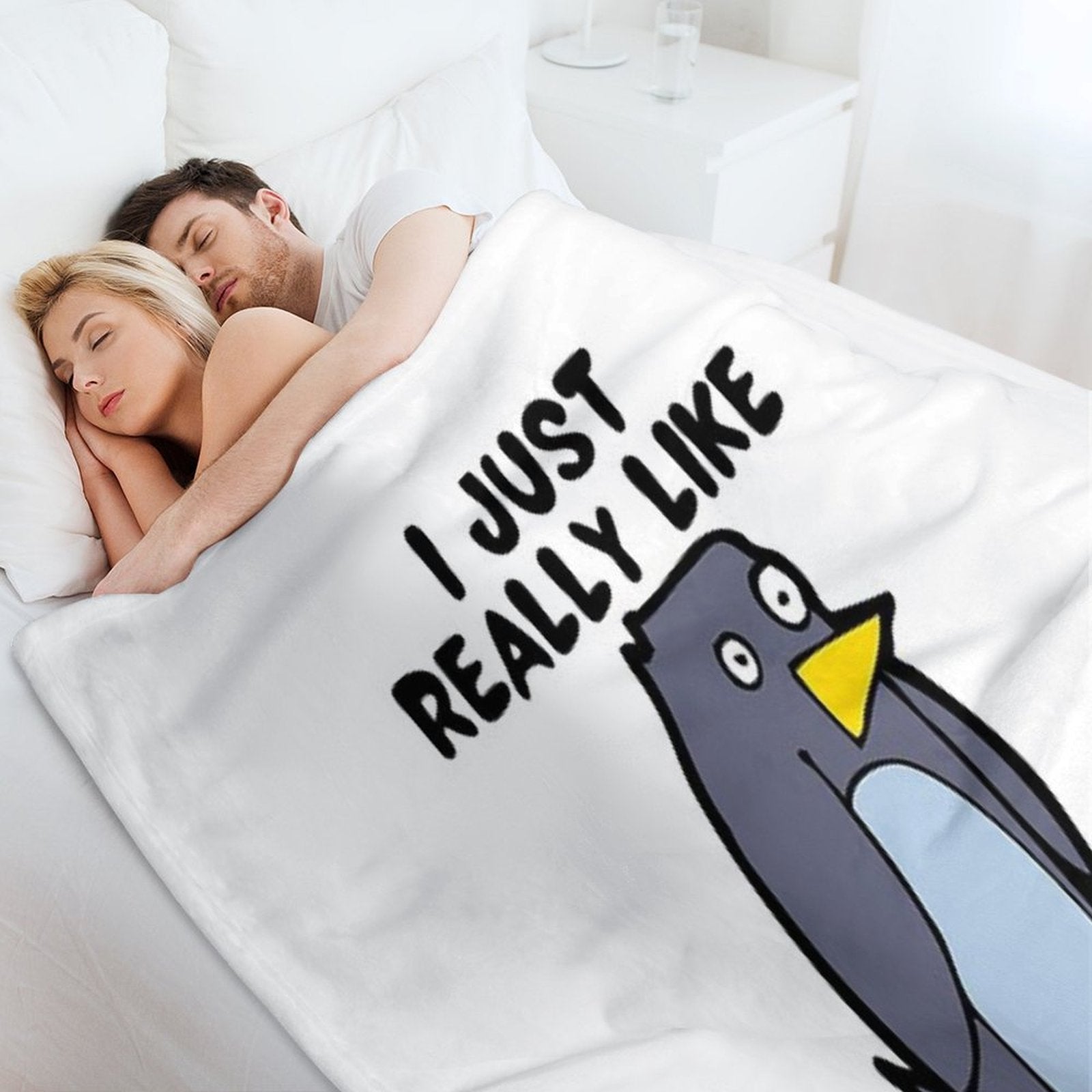 I Just Really Like Penguins, OK! Versatility Throw Blanket