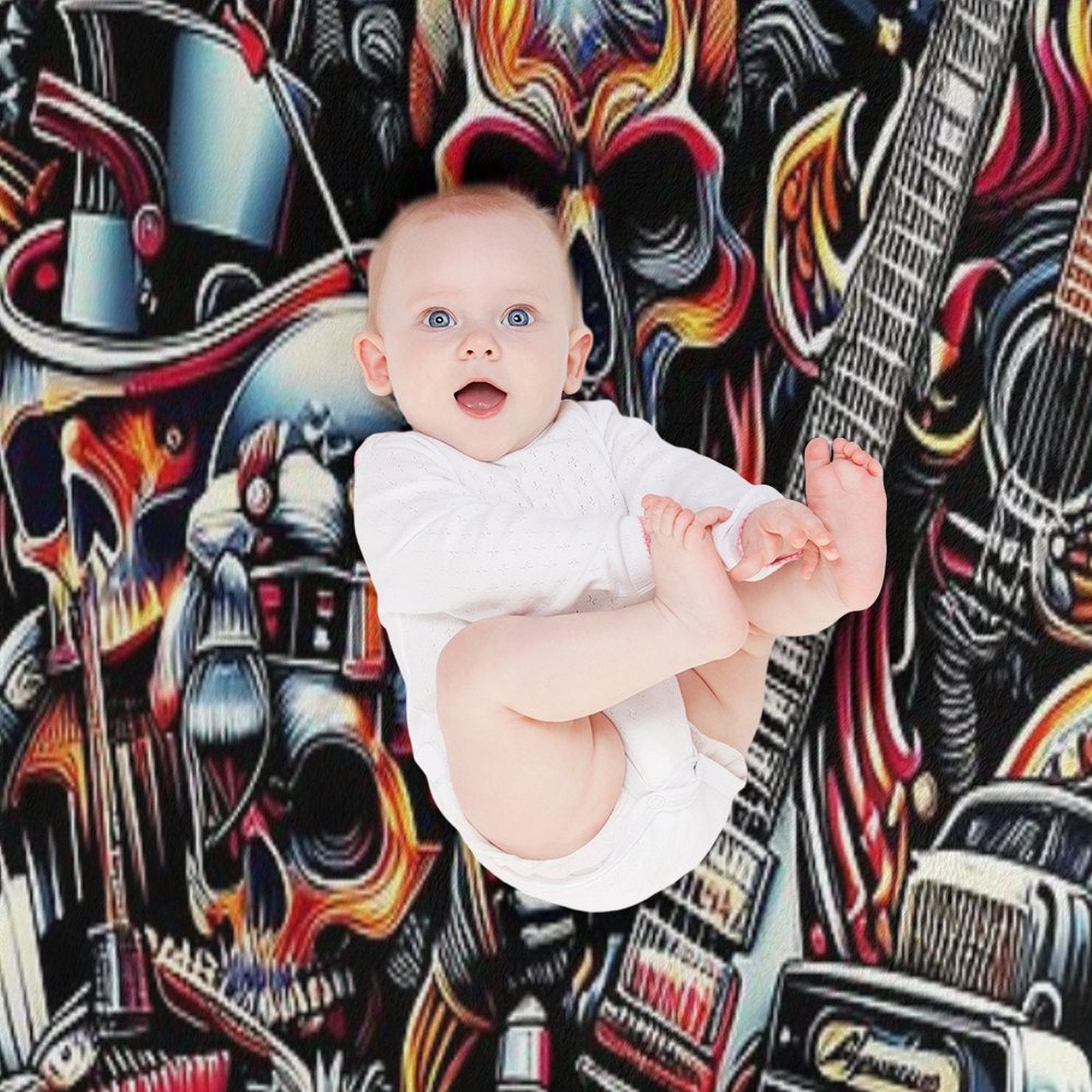 Heavy Metal Sustainable Throw Blanket