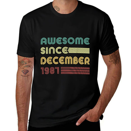 40th Birthday Awesome Since December 1981 Vintage 1981  Stretchy T-Shirt