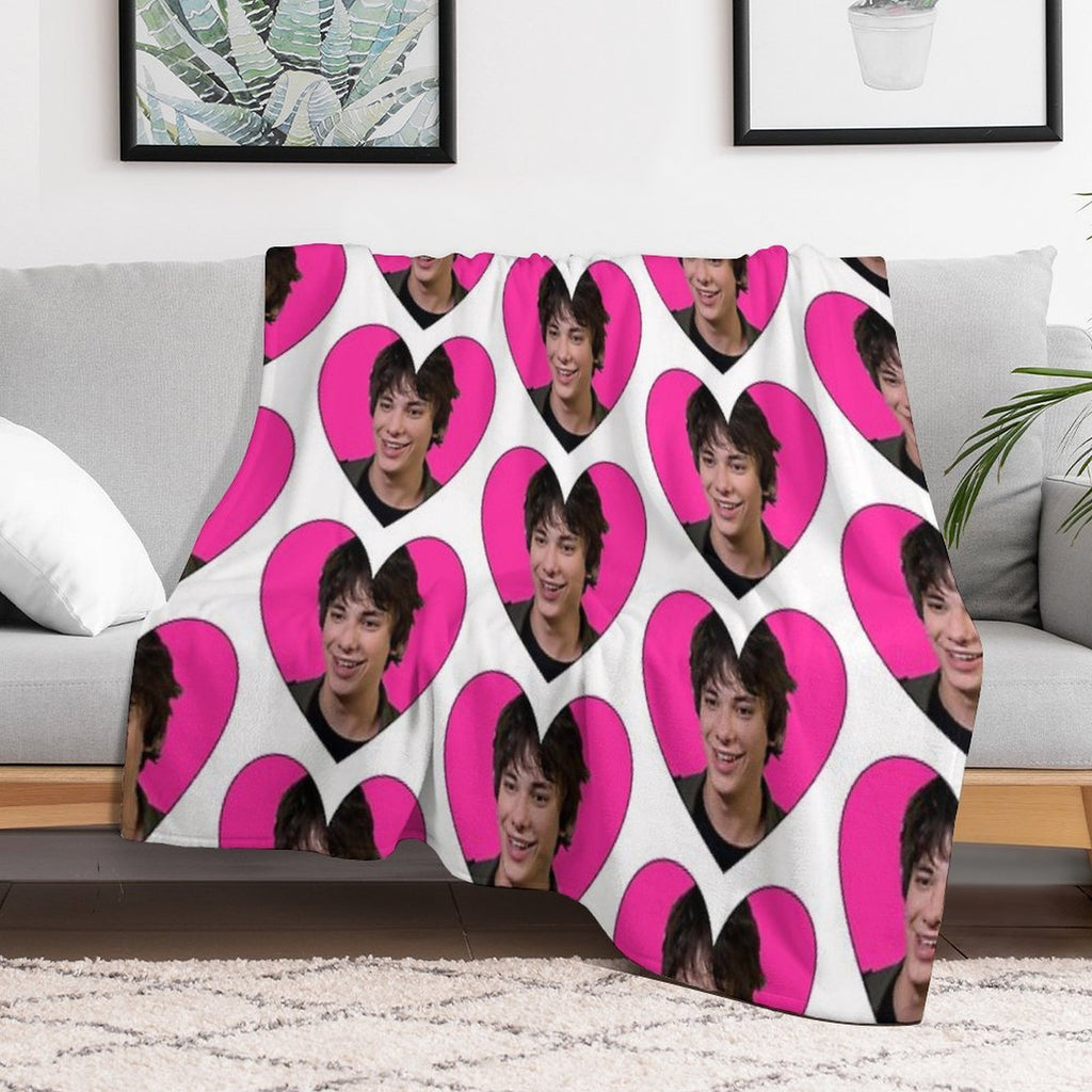 RODRICK LOVE HEART Plush Throw Blanket