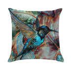 Colibri Des Vignes, Hummingbird, Colibri, Lea Roche Paintings Soft Luxury Feel Throw Pillow