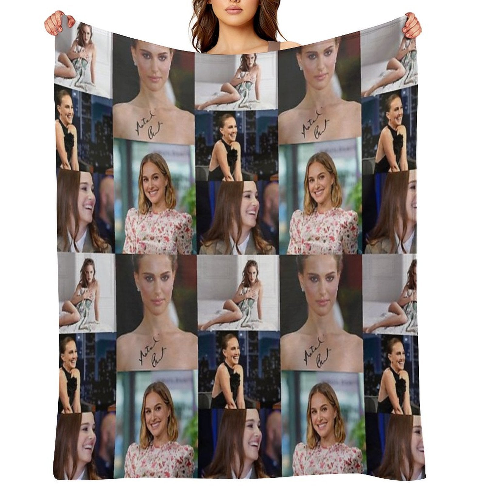 Natalie Portman Signed Velvety-soft Throw Blanket