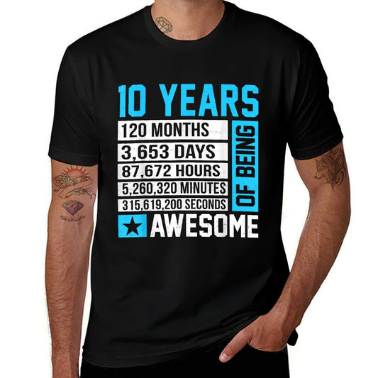 10th Birthday 10 Years of Being Awesome  Breathable T-Shirt