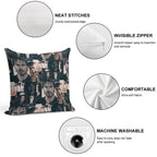 Damon Collage Soft High-Density Material Throw Pillow