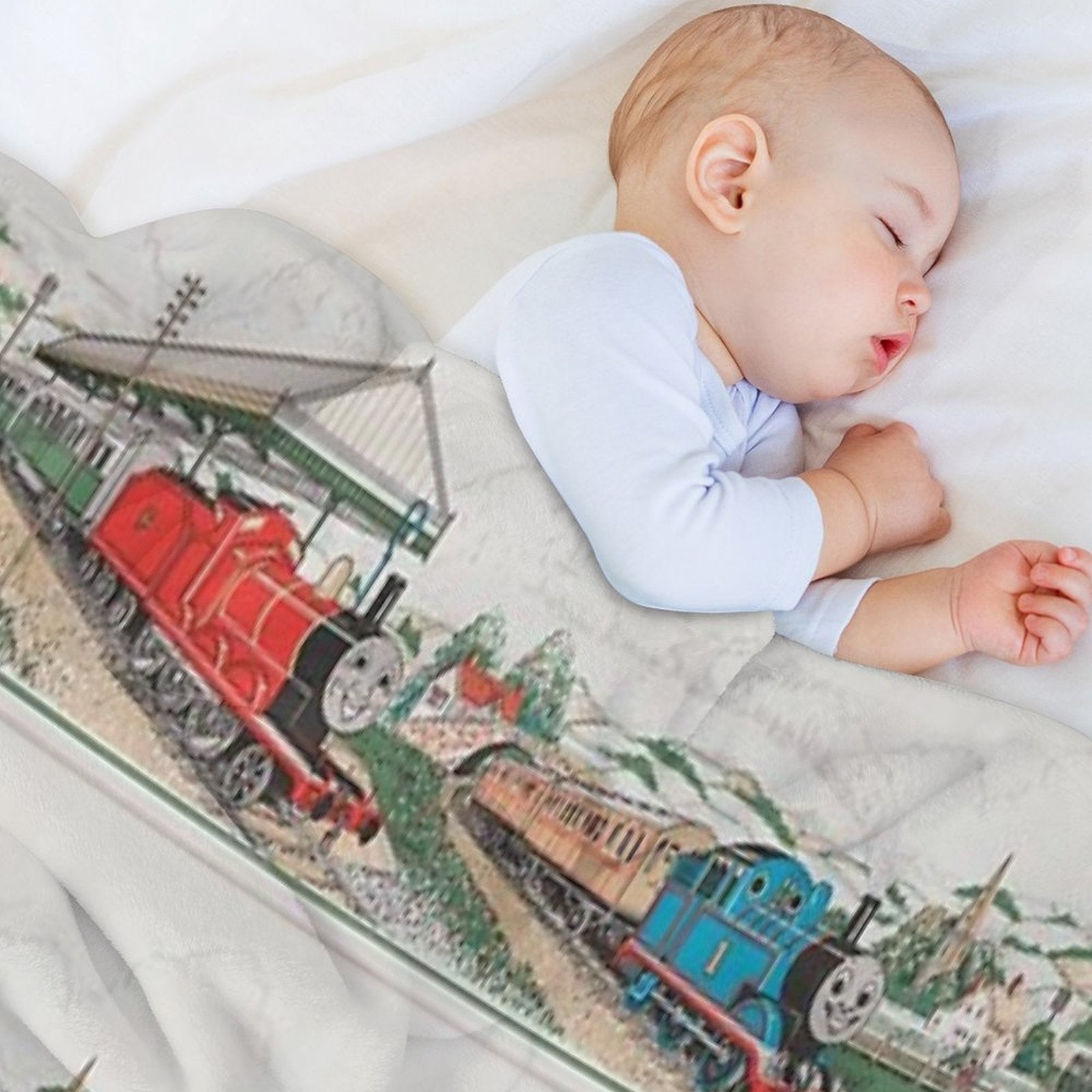 Vintage Thomas And James Seamless Pattern (Thomas The Tank Engine) Versatility Throw Blanket