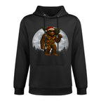Santa Bigfoot Christmas Lights Funny Sasquatch Believe Versatile Streetwear Hoodie
