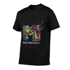 MTV Music Television Retro Glitch 80s Skater Punk Patches  Eco-friendly Material T-Shirt