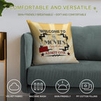 Movie Theater  Admit One Ticket  Cinema Pillow-Red Soft Anti-Pilling Throw Pillow