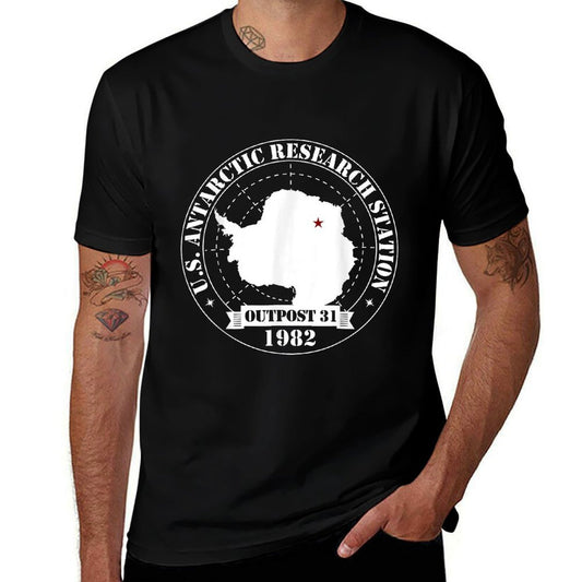 US Antarctic Research Station Outpost 31 Year 1982  Slim-fit Cut T-Shirt