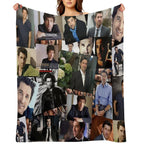 Patrick Dempsey Abstract Collage Travel-friendly Throw Blanket
