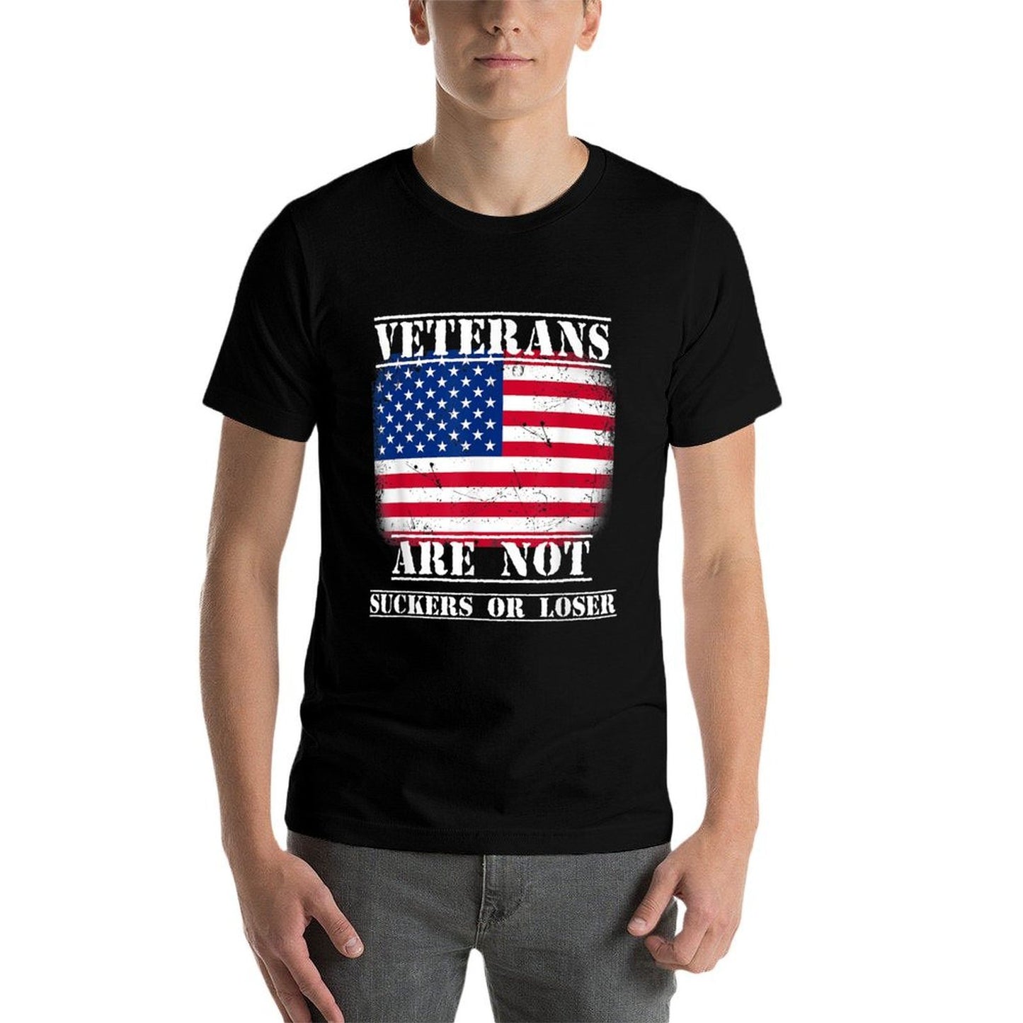 Veterans Are Not Suckers Or Losers Anti Trump American  Easy-care T-Shirt