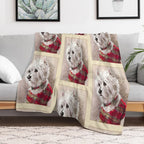 Scottish Highland Westie Dog Quick-dry Throw Blanket