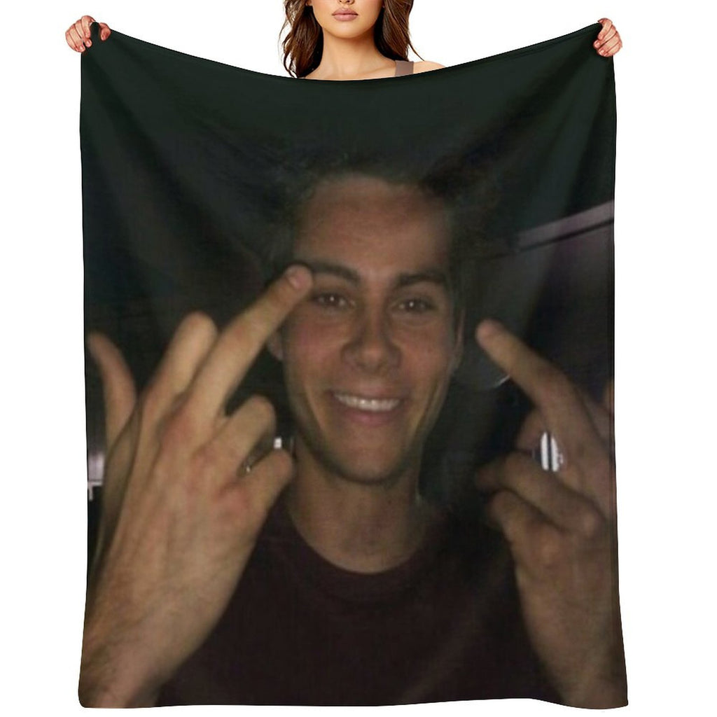 Dylan O’brien Middle Fingers Travel-friendly Throw Blanket