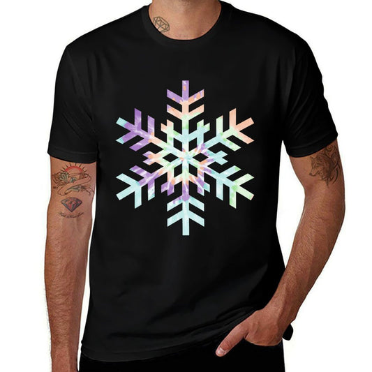 Tie Dye Snowflake Winter Christmas Comfortable T-Shirt