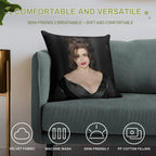 Helena Bonham Carter Merch Soft Fade-Resistant Throw Pillow