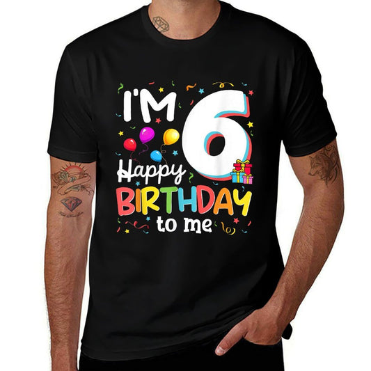 Six 6th Bday Party Happy Birthday Boy 6yr Girl 6 Years Old  Soft T-Shirt