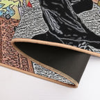 A Tuxedoed Dinosaur Helps Evict Rowdy Party-goers.  Odorless Bath Mat