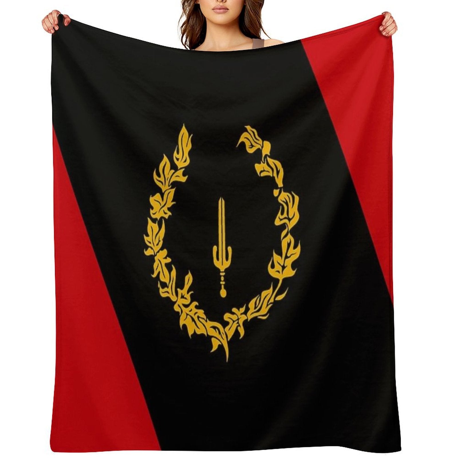 Black American Heritage Flag Travel-friendly Throw Blanket